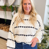 Allison Striped Relaxed Fit Knit Sweater