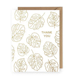 Leaf Thank You Foil Greeting Card