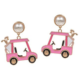 Golf Cart Drop Dangle Earrings
