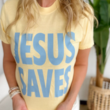 Jesus Saves Butter Yellow Tee