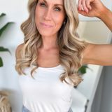 Double Lined Tank Top-Ivory