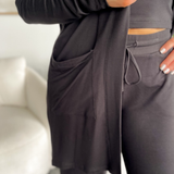 Raya Lounge Black Wide Leg Pants