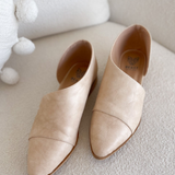 Beige Pointed Toe Flats