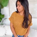 Bianca Crochet Short Sleeve Sweater