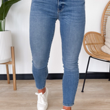 Tiffany High Rise Straight Leg Just Black Denim Jeans