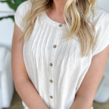 Natural Linen Sleeveless Top