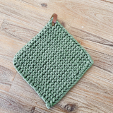 Knitted Potholder-Green