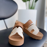 Tonya Beige Double Strap Sandal