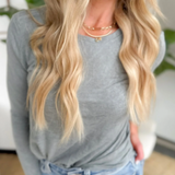 Seagrass Long Sleeve Front Knot Top