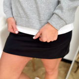 Heather Grey Faux Layered Crewneck