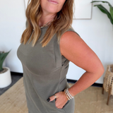 Olive Buttery Soft Sleeves Maxi Dress