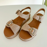 Natural Double Strap Wedge