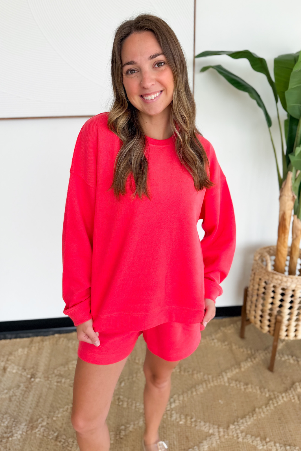 Red Soft Knit Pullover