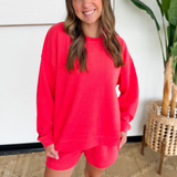 Red Soft Knit Pullover