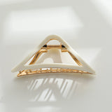 Vera Ivory Gold Metal Claw Clip