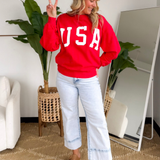 Varsity Red USA Crewneck