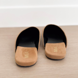 Tan Suede Slip On Mules