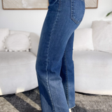 Amanda High Rise Slim Straight Just Black Denim Jeans