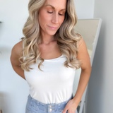 Double Lined Tank Top-Ivory