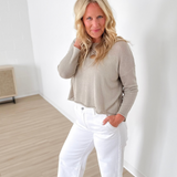 Lightweight Dusty Sage Knit Pullover
