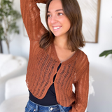 Aubrey Crochet Front Hook Cardigan