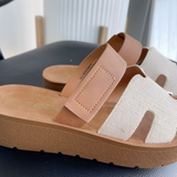 Tonya Beige Double Strap Sandal