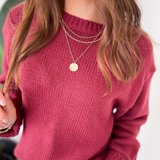 Lucille Knit Burgandy Sweater