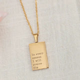 In Every Season I Will Praise Him 18kt Gold Necklace