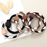 5 Piece Two Tone Braided Hair Ties