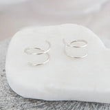 Twist in Double Huggie Hoop Earrings