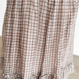 Plaid Ruffle Tiered Midi Skirt