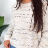 Melody Textured Ivory Sweater