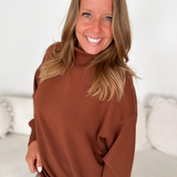 Bronze Mock Neck Pullover