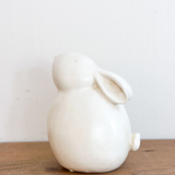 Small Antique White Resin Bunny