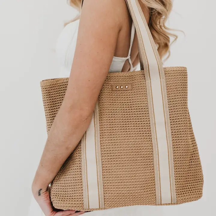 Ruby Raffia Tote Bag
