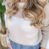 Lightweight Open Knit Long Sleeve Top (2 Colors)