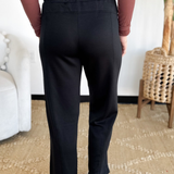 Lainey Elastic Waist Straight Leg Pants (2 Colors)