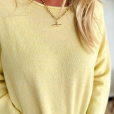 Soft Knit Yellow Relaxed Sweater