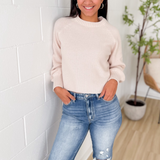 Makayla Textured Cream Sweater