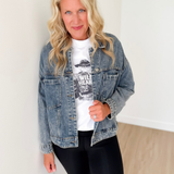 Relaxed Vintage Medium Wash Denim Jacket