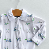 Golf Carts Polo Blue Footie