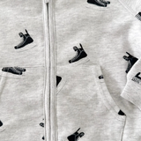 Grey Hockey Zip Hoodie (6M-24M)