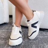 Eddie Lace Up White MIA Sneakers