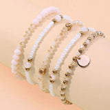 Multilayer Beaded Chain Dice Charm Bracelet
