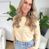 Lightweight Striped Crewneck Top (2 colors)