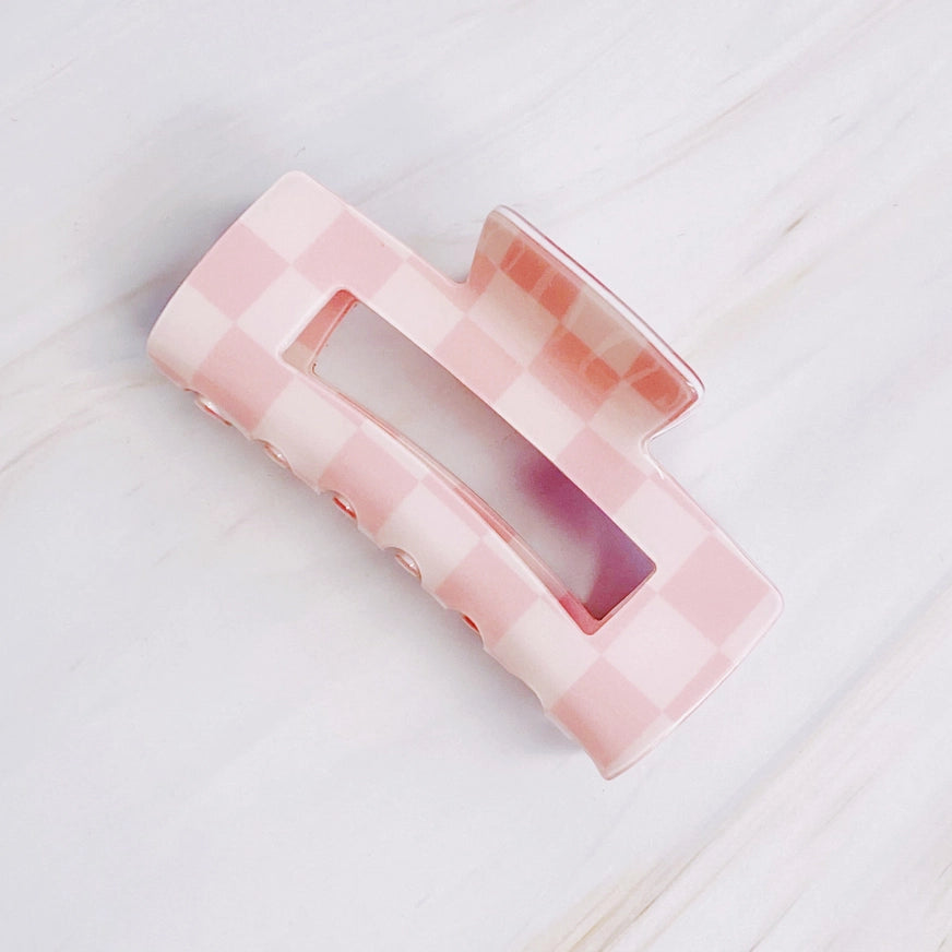 Checkered Lovers Claw Clip