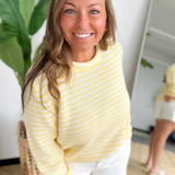 Everyday Butter Yellow Striped Sweater