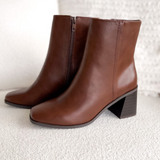 Callie Brown Square Toe Boots