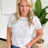 Grey Camo Print Short Sleeve Tee