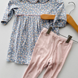 Floral Blue Dress & Leggings